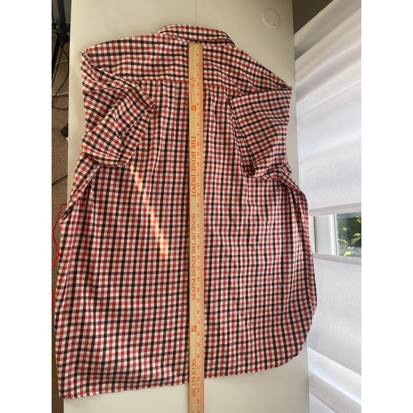The North Face Mens Red Brown White Plaid Short Sleeve Button Up Shirt XXL - Picture 10 of 10